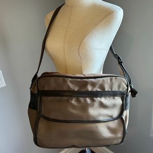 Vintage YSL Travel Bag - Brown with Leather Trim